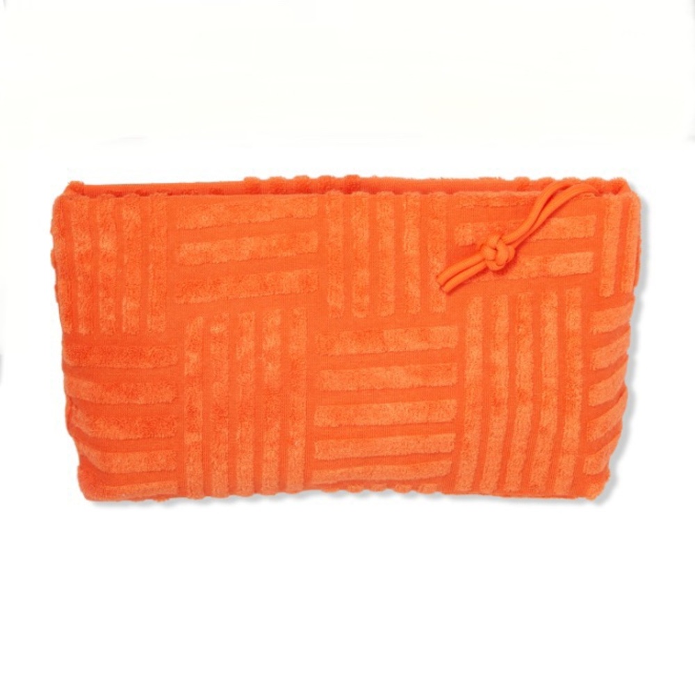NWT Ulta Orange Terry Cloth Makeup Bag
